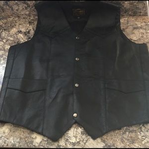 XL Mens "Genuine Leather" Biker Vest,